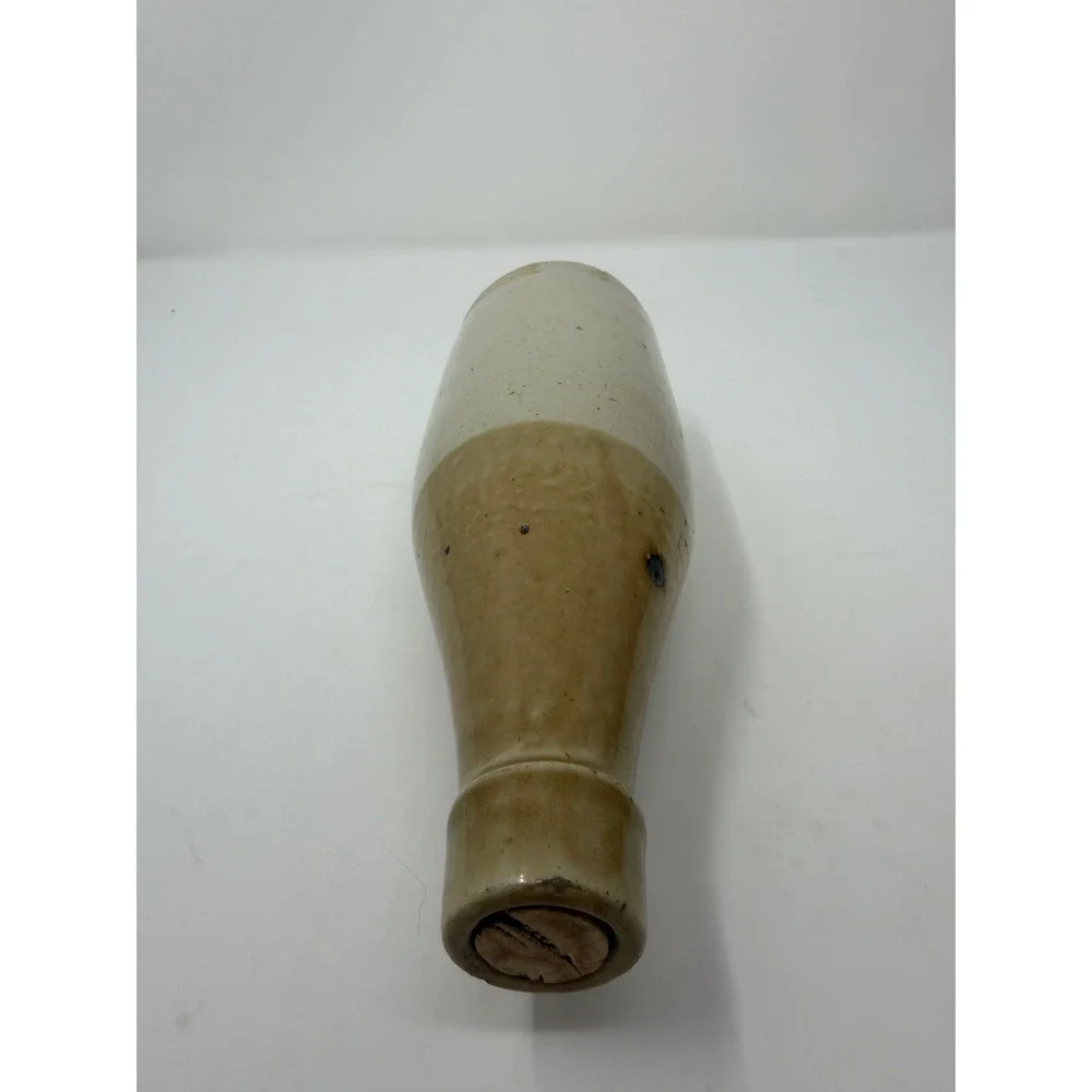 1800s Two Tone Stamp #12 Kennedy Barrowfield Stoneware Ginger Beer Bottle CORK
